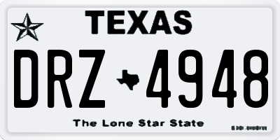 TX license plate DRZ4948