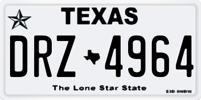 TX license plate DRZ4964