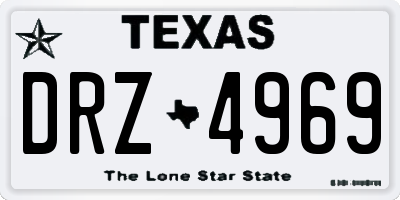 TX license plate DRZ4969