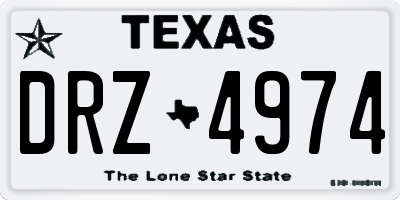 TX license plate DRZ4974