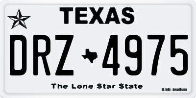 TX license plate DRZ4975