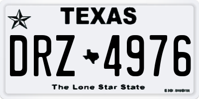 TX license plate DRZ4976