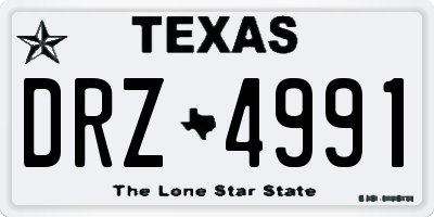 TX license plate DRZ4991