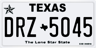 TX license plate DRZ5045
