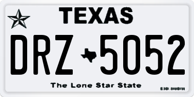 TX license plate DRZ5052