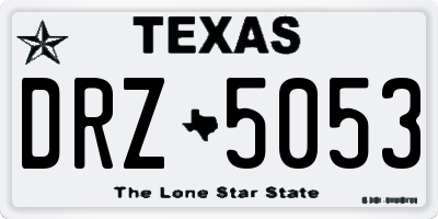 TX license plate DRZ5053
