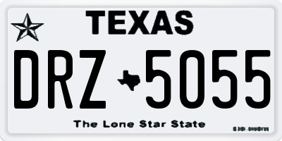 TX license plate DRZ5055