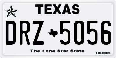 TX license plate DRZ5056