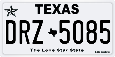 TX license plate DRZ5085