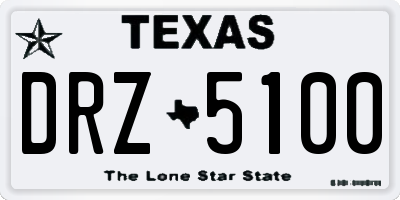 TX license plate DRZ5100