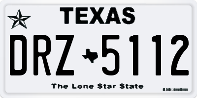 TX license plate DRZ5112