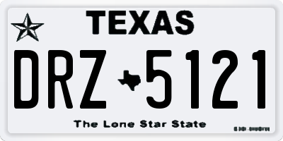 TX license plate DRZ5121