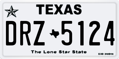 TX license plate DRZ5124