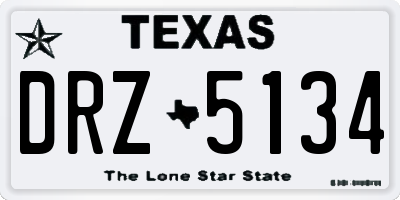 TX license plate DRZ5134