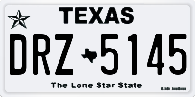 TX license plate DRZ5145