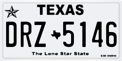 TX license plate DRZ5146