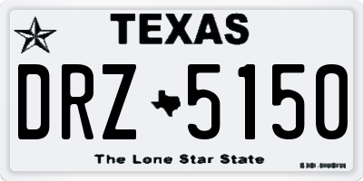 TX license plate DRZ5150