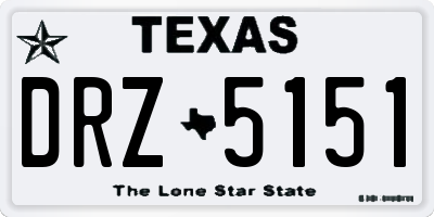 TX license plate DRZ5151