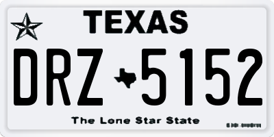 TX license plate DRZ5152