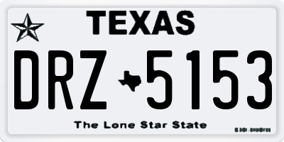 TX license plate DRZ5153
