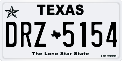 TX license plate DRZ5154