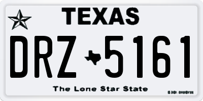 TX license plate DRZ5161