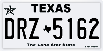 TX license plate DRZ5162