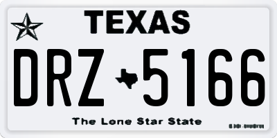 TX license plate DRZ5166