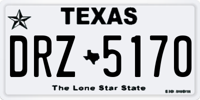 TX license plate DRZ5170