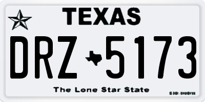 TX license plate DRZ5173