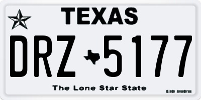 TX license plate DRZ5177