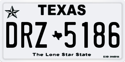 TX license plate DRZ5186