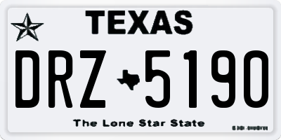 TX license plate DRZ5190