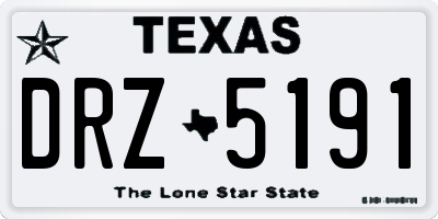 TX license plate DRZ5191