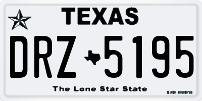 TX license plate DRZ5195