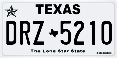 TX license plate DRZ5210