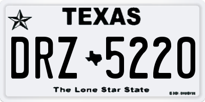 TX license plate DRZ5220