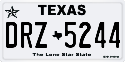 TX license plate DRZ5244