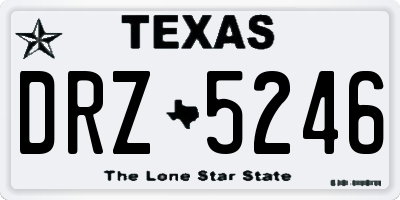 TX license plate DRZ5246
