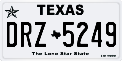 TX license plate DRZ5249