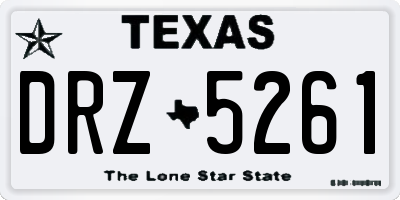 TX license plate DRZ5261