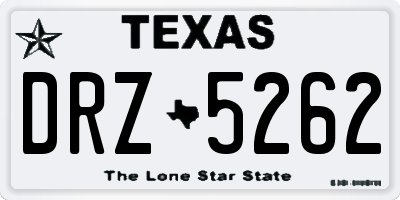 TX license plate DRZ5262