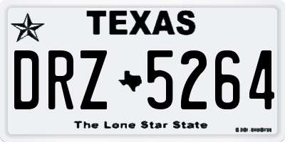 TX license plate DRZ5264