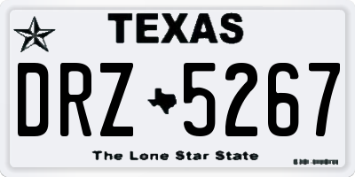 TX license plate DRZ5267