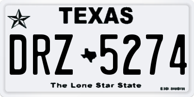 TX license plate DRZ5274