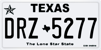 TX license plate DRZ5277