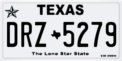 TX license plate DRZ5279