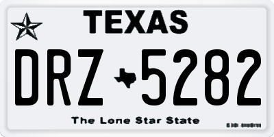 TX license plate DRZ5282
