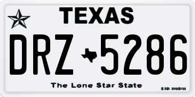 TX license plate DRZ5286