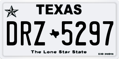 TX license plate DRZ5297
